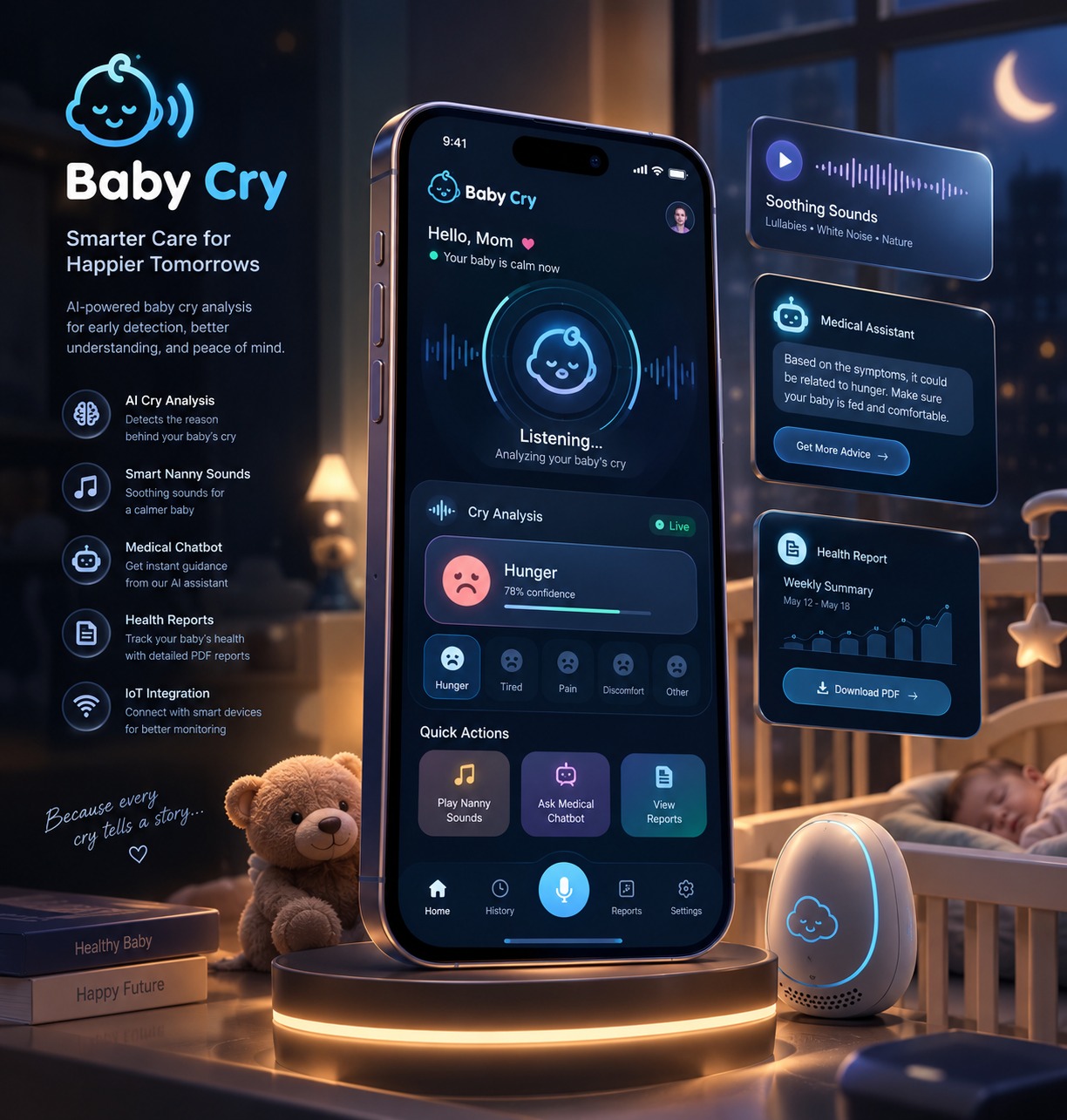 baby cry analysis& iot security