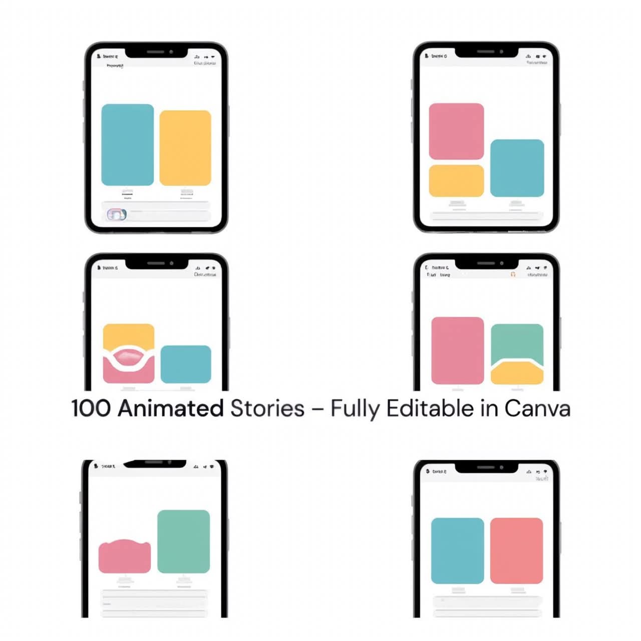 باقة 100 ستوري أنستغرام متحركة - 2026 Canva